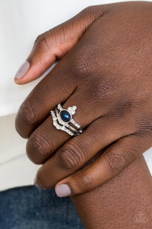 Timeless Tiaras - blue - Paparazzi ring
