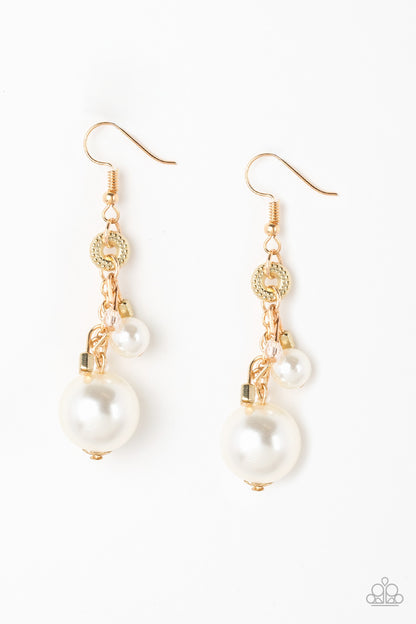 Timelessly Traditional - gold - Paparazzi earrings