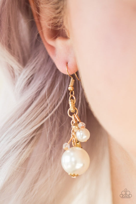 Timelessly Traditional-gold-Paparazzi earrings