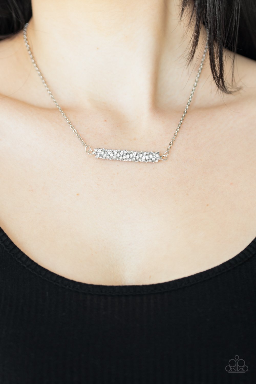 Timelessly Twinkling - white - Paparazzi necklace