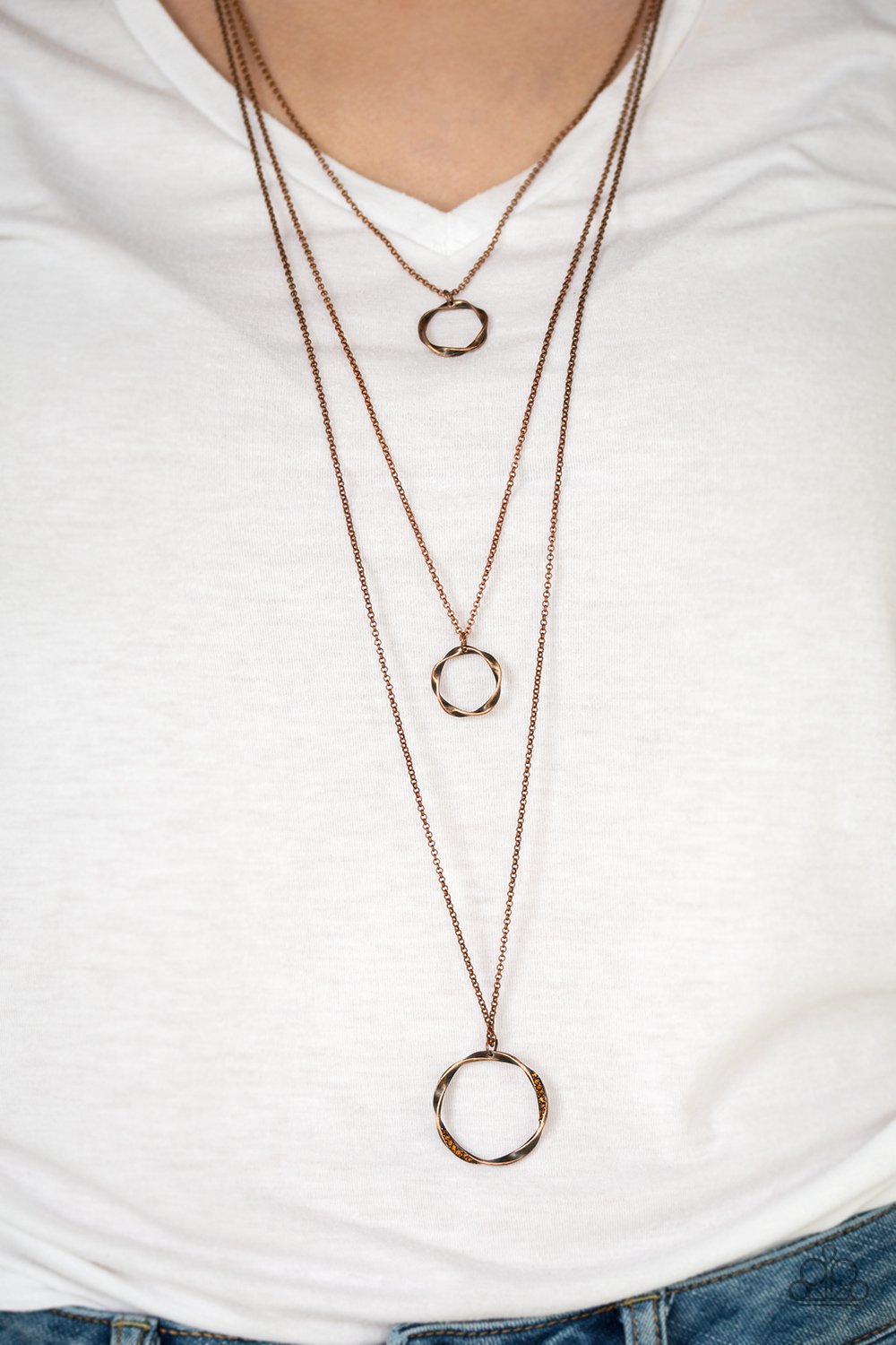 Timelessly Twisted - copper - Paparazzi necklace