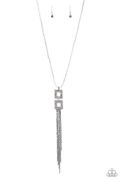 Times Square Stunner - silver - Paparazzi necklace