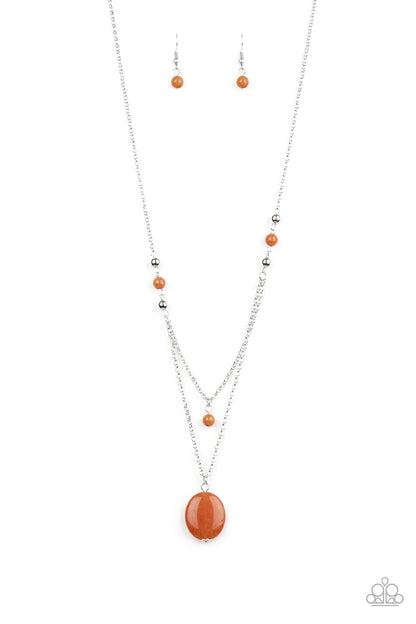 Time to Hit the ROAM - orange - Paparazzi necklace