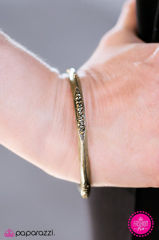 Tis The Season To Sparkle - brass - Paparazzi bracelet