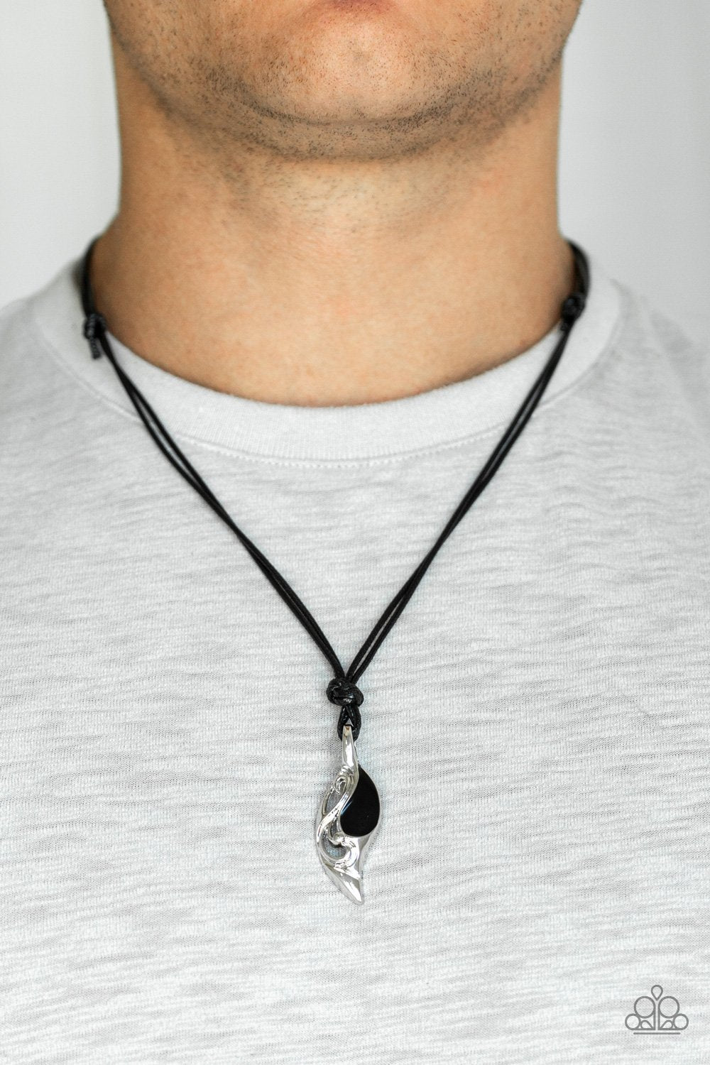 Titan Thunder-black-Paparazzi mens necklace