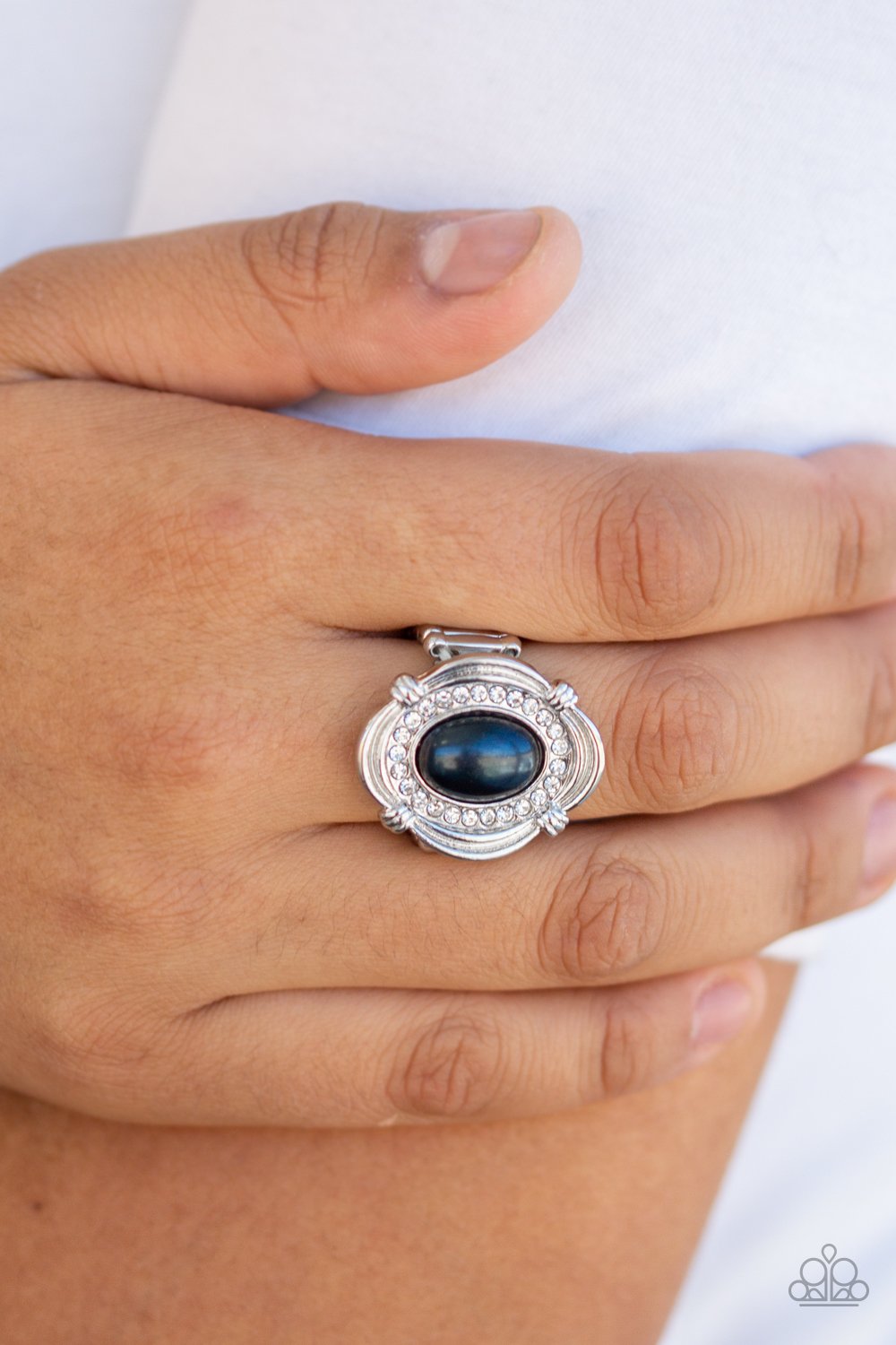 Titanic Twinkle-blue-Paparazzi ring