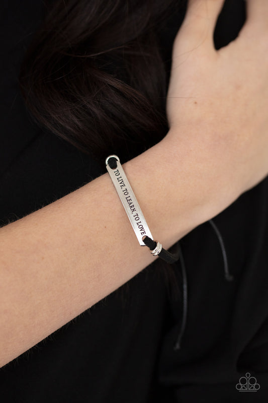 To Live, To Learn, To Love - black - Paparazzi bracelet