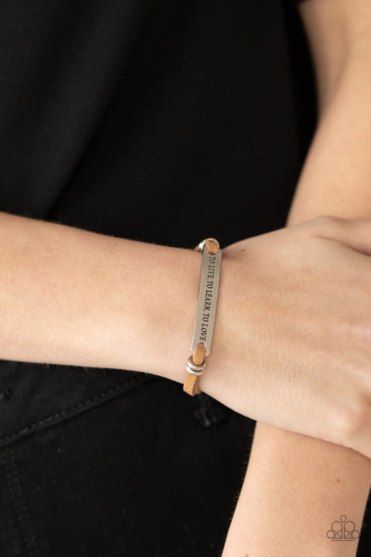 To Live, To Learn, To Love - brown - Paparazzi bracelet