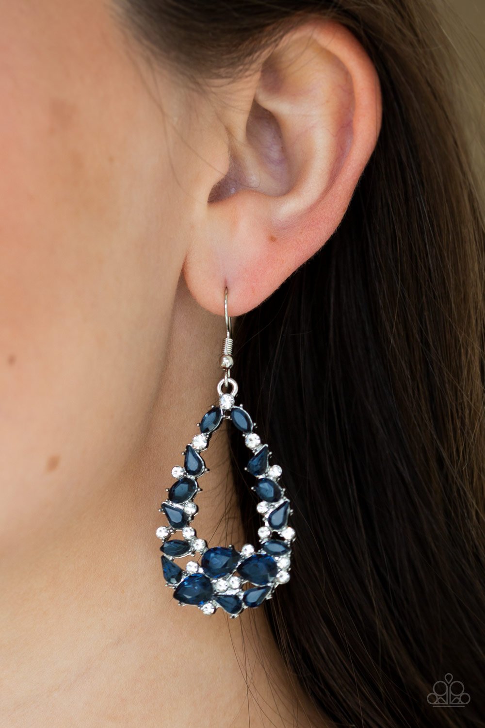 To Bedazzle or Not To Bedazzle-blue-Paparazzi earrings
