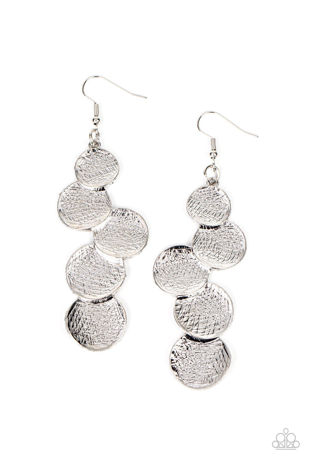 Token Gesture - silver - Paparazzi earrings