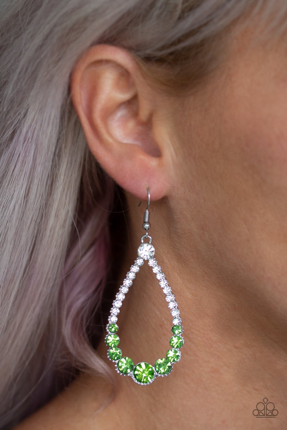 Token Twinkle-green-Paparazzi earrings