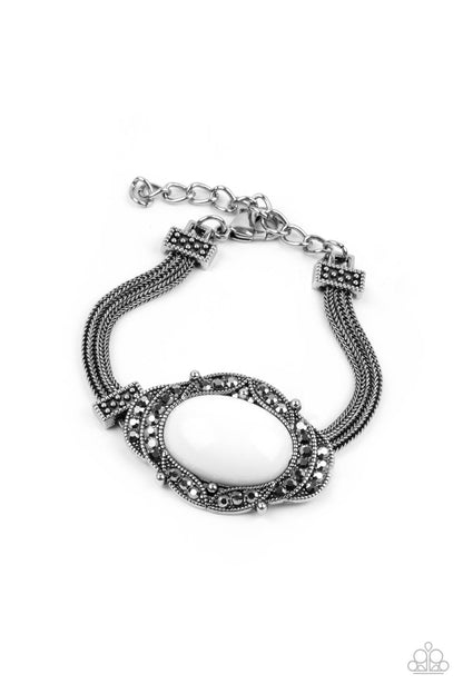 Top-Notch Drama - white - Paparazzi bracelet