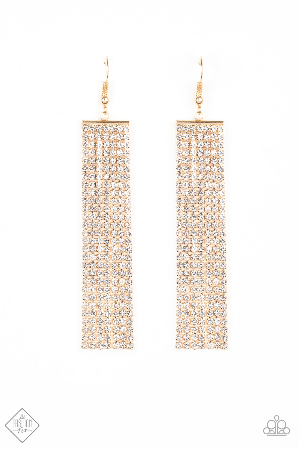 Top Down Shimmer - gold - Paparazzi earrings