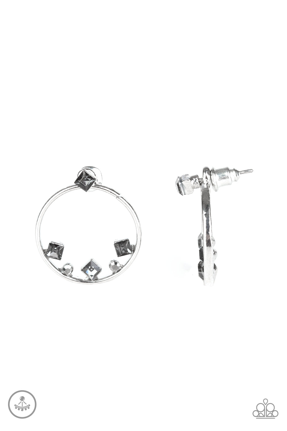 Top Notch Twinkle - silver - Paparazzi earrings