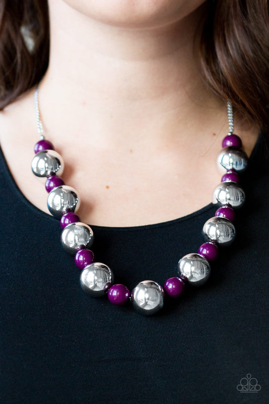 Top Pop - purple - Paparazzi necklace