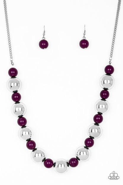 Top Pop - purple - Paparazzi necklace