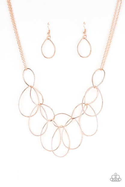 Top TEAR Fashion - rose gold - Paparazzi necklace