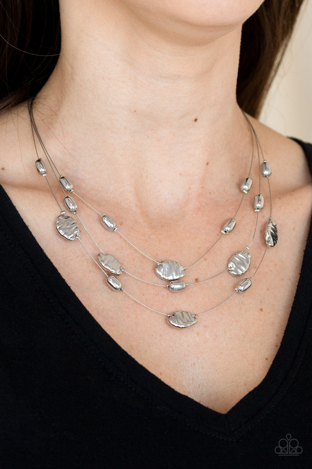 Top ZEN - silver - Paparazzi necklace