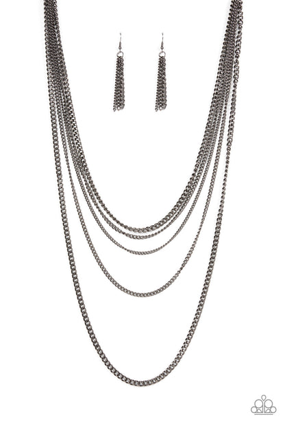 Top of the Food Chain - black - Paparazzi necklace