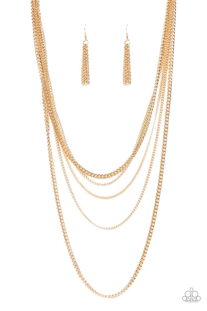 Top of the Food Chain - gold - Paparazzi necklace