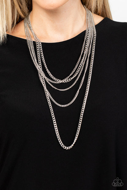 Top of the Food Chain - silver - Paparazzi necklace