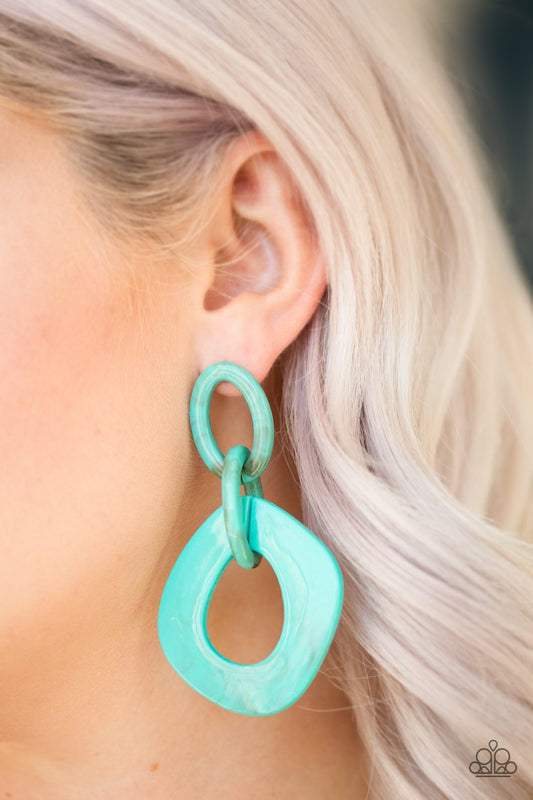 Torrid Tropicana - blue - Paparazzi earrings