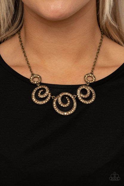 Total Head-Turner - brass - Paparazzi necklace