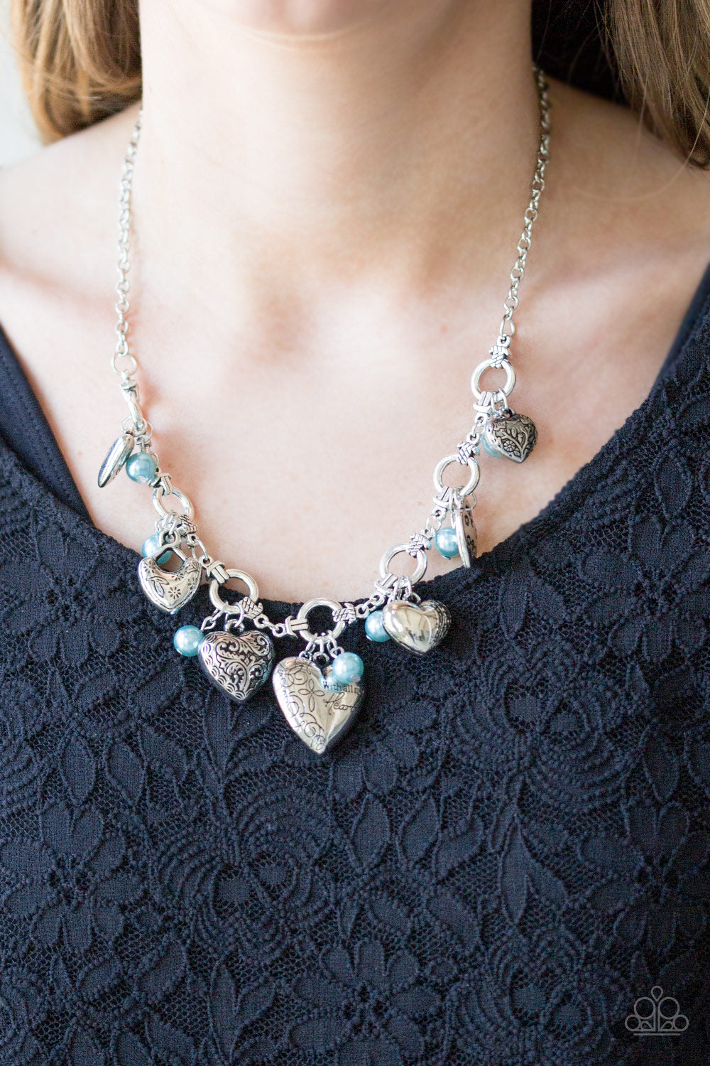 Totally Twitterpated - blue - Paparazzi necklace