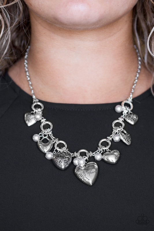 Totally Twitterpated - silver - Paparazzi necklace