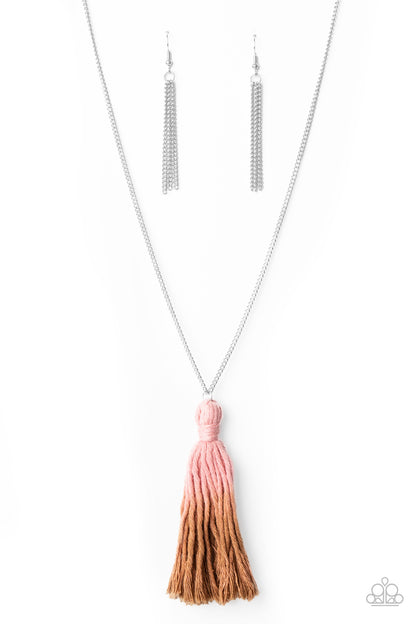 Totally Tasseled - pink - Paparazzi necklace