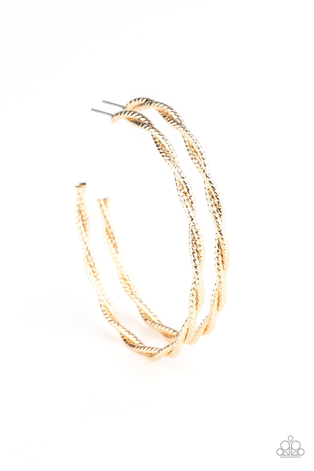 Totally Throttled - gold - Paparazzi earrings