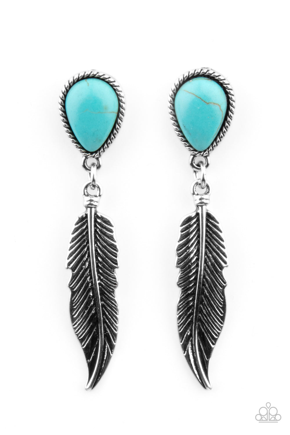 Totally Tran-QUILL - blue - Paparazzi earrings