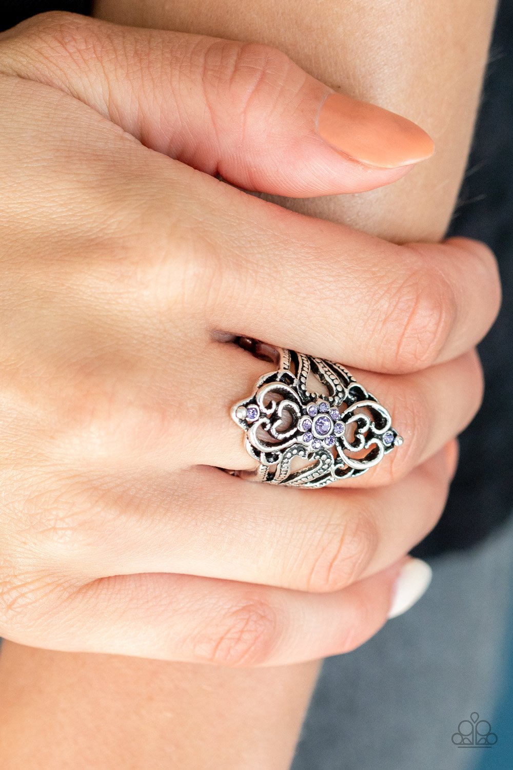 Totally Taken-purple-Paparazzi ring