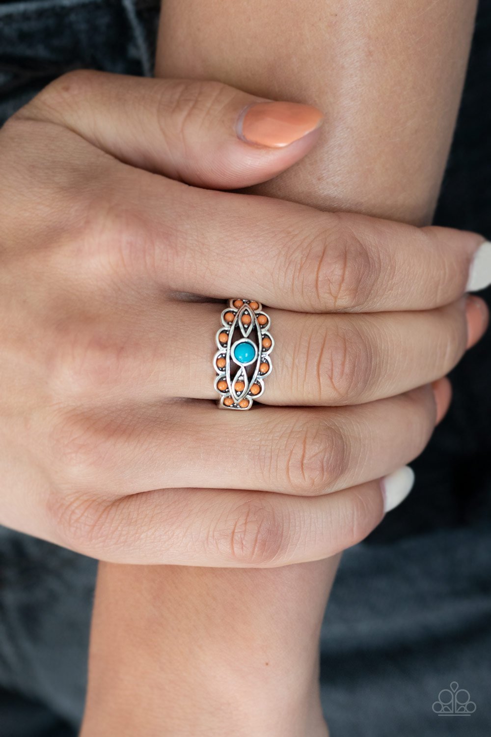 Totally Tangy-blue-Paparazzi ring