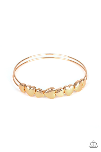 Totally Tenderhearted - gold - Paparazzi bracelet