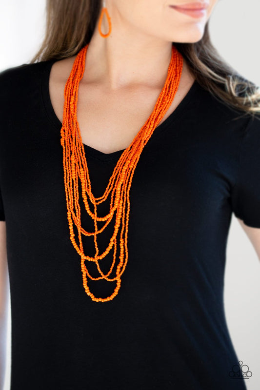 Totally Tonga-orange-Paparazzi necklace