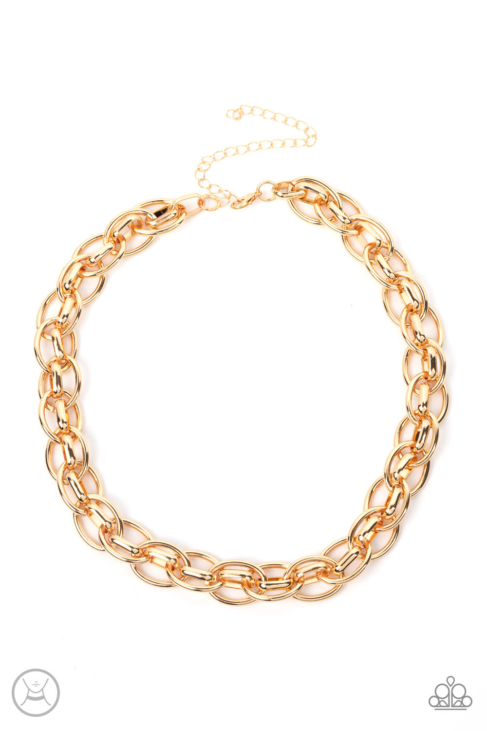 Tough Crowd - gold - Paparazzi necklace