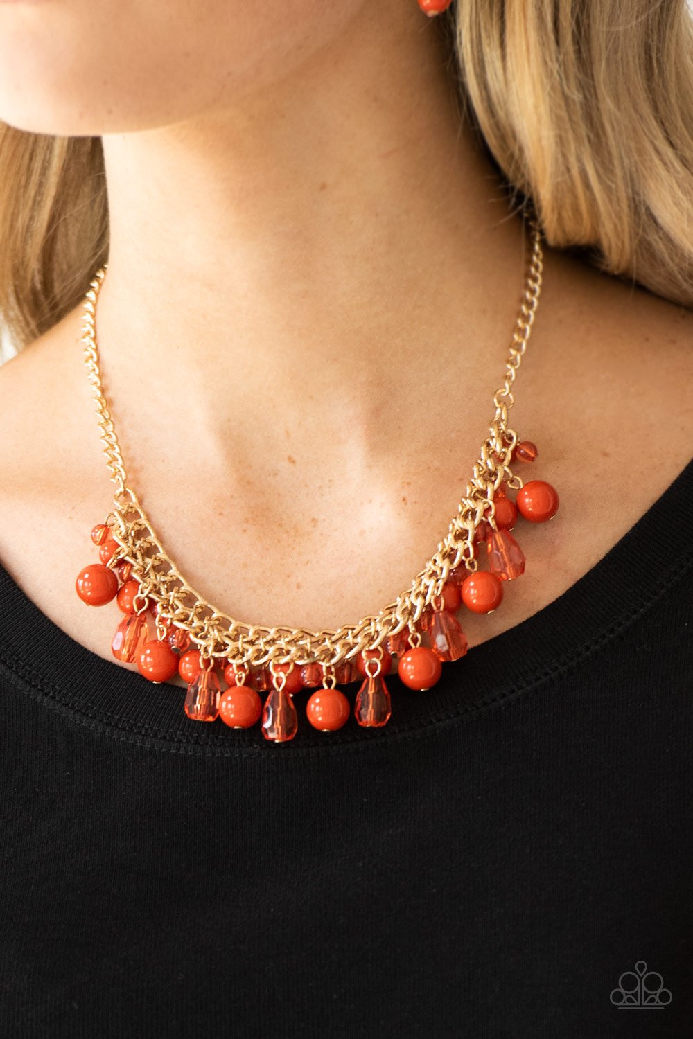Tour De Trendsetter - orange - Paparazzi necklace