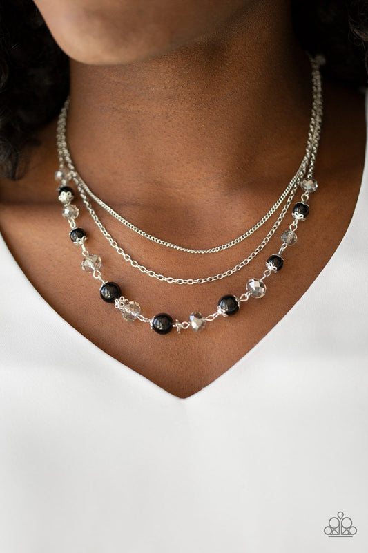 Tour de Demure-black-Paparazzi necklace
