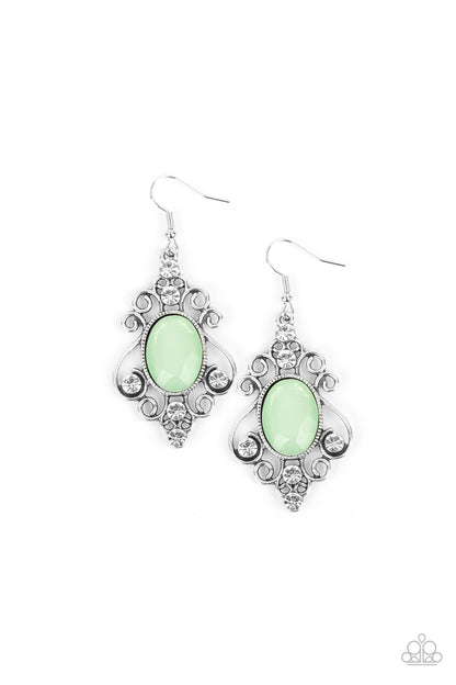 Tour de Fairytale - green - Paparazzi earrings