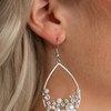 Town Car-white-Paparazzi earrings
