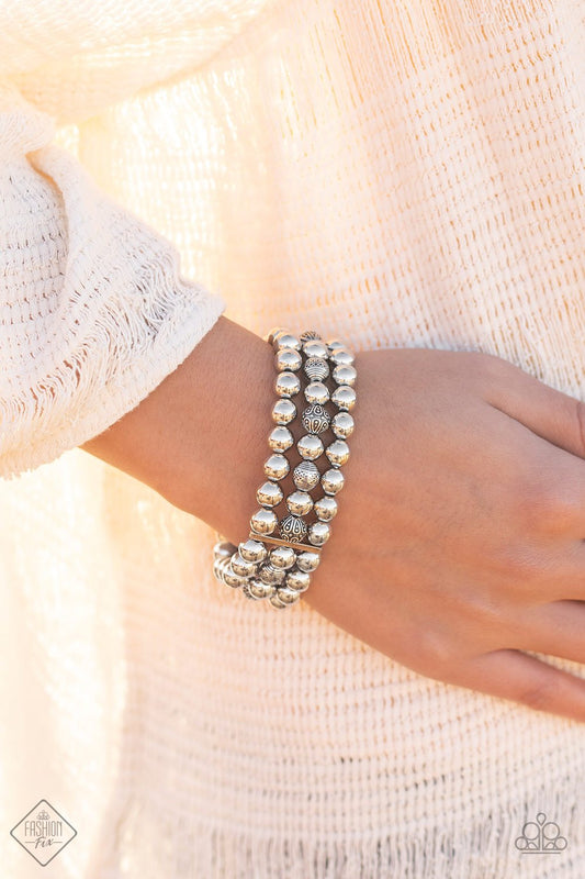 Trail Treasure-silver-Paparazzi bracelet