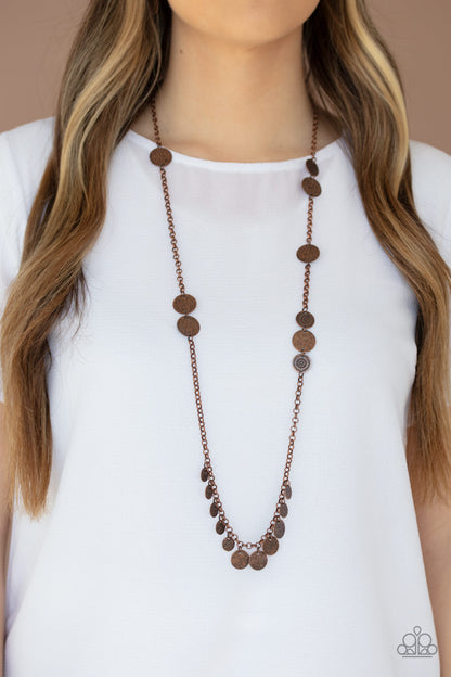 Trailblazing Trinket - copper - Paparazzi necklace