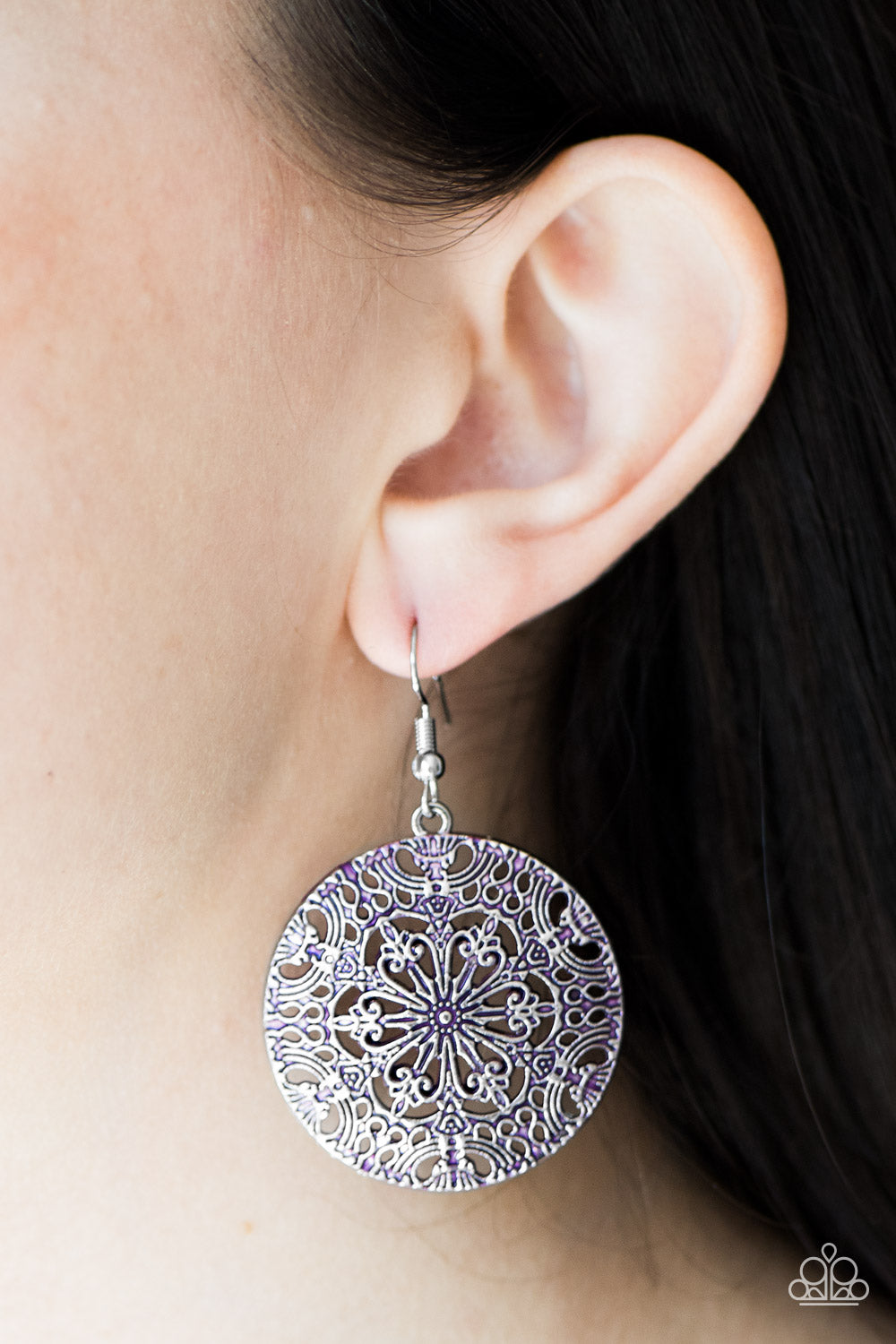 Tranquil Travels - purple - Paparazzi earrings