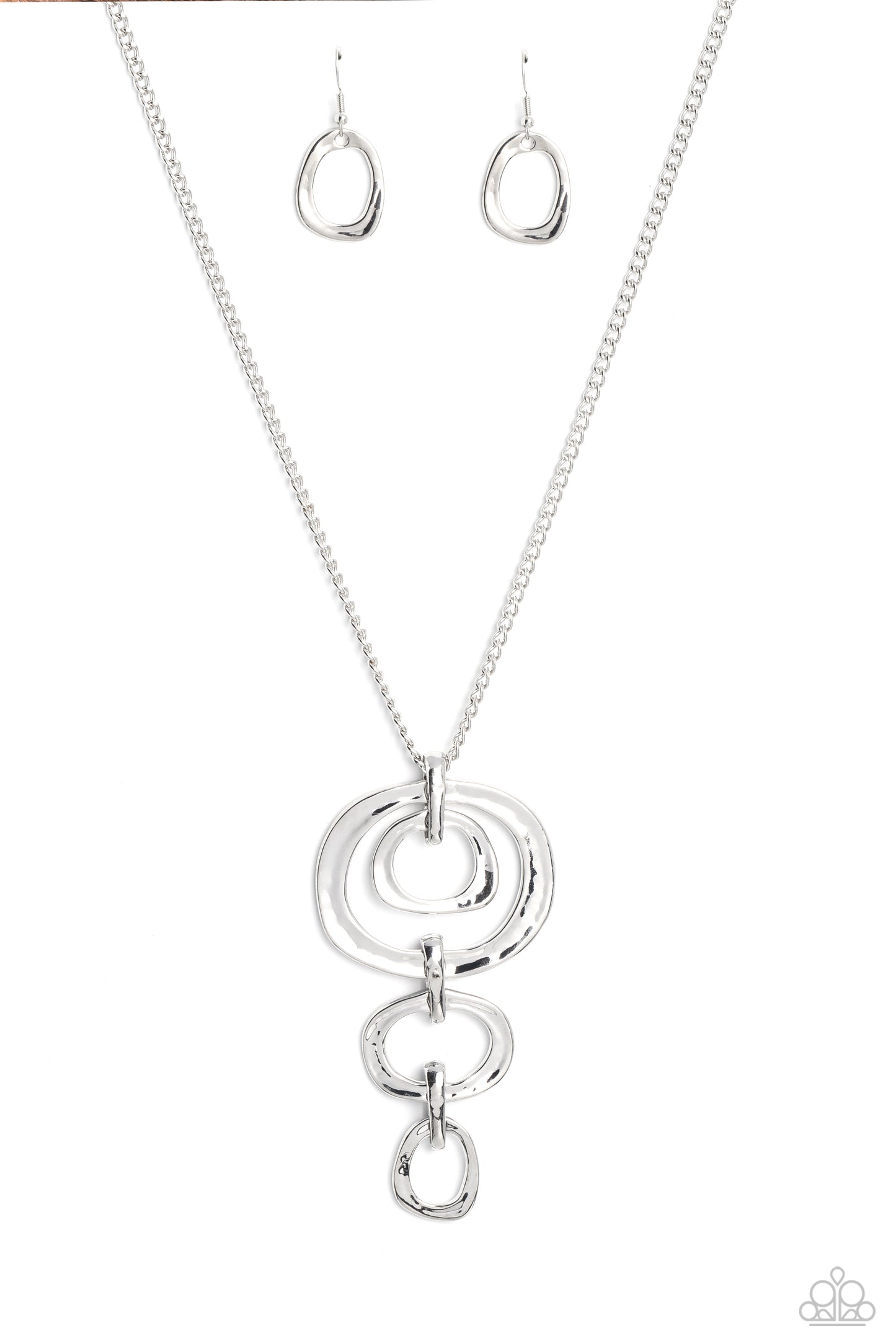 Tranquil Trickle - silver - Paparazzi necklace