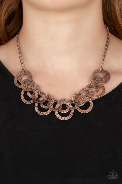 Treasure Tease-copper-Paparazzi necklace
