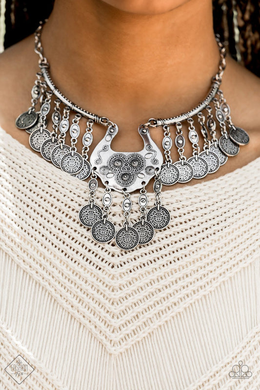 Treasure Temptress-silver-Paparazzi necklace