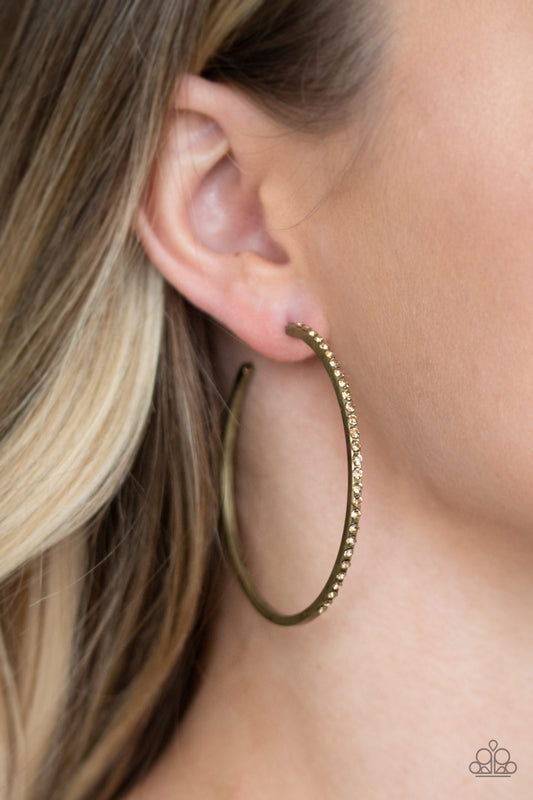 Trending Twinkle - brass - Paparazzi earrings