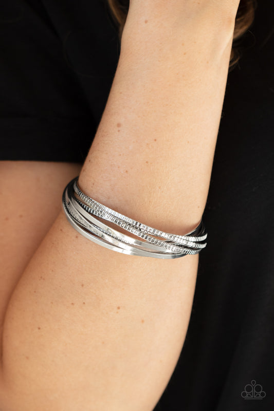 Trending in Tread - silver - Paparazzi bracelet