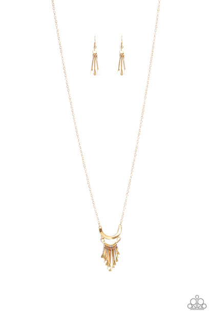 Trendsetting Trinket - gold - Paparazzi necklace